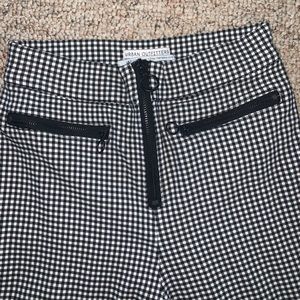 Gingham ankle pants